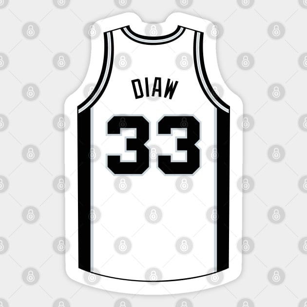 Boris Diaw San Antonio Jersey Qiangy Sticker by qiangdade